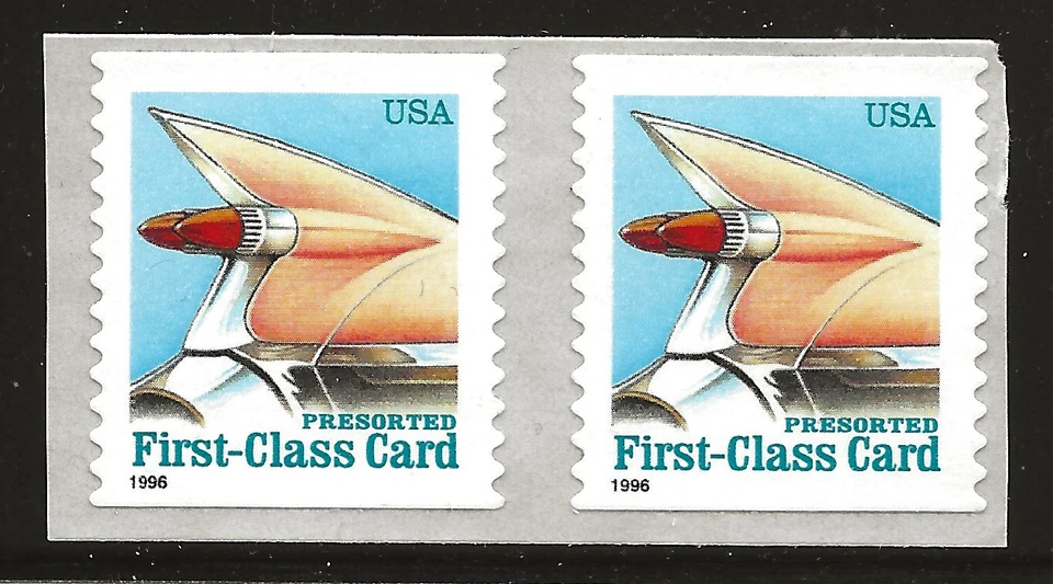 US Scott #2910, PAIR 1996 Automobile Tail Fin 15c FVF MNH - Image 1 of 1