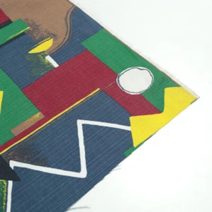 Mode Bekleidungsstoff weich Leinenoptik Shirts Hosen Kleider abstrakt Muster - Bild 1 von 3