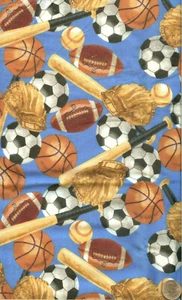 NICE! SPORTS - BASEBALL/FOOTBALL/SOCCER/BASKETBALL FLANNEL - 2 YARDS - Picture 1 of 1