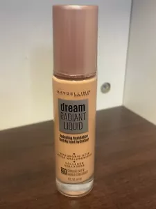 Maybelline Dream Radiant Liquid 20 Classic Ivory Hydrating Foundation BROKENTAPE - Picture 1 of 3