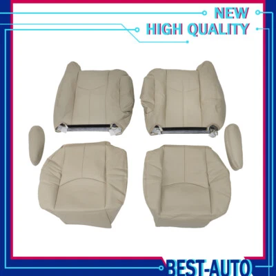 For 02-06 Chevrolet Avalanche 03-06 GMC Yukon Front Leather Seat Cover Light Tan Foto 1 de 4