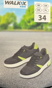 Walkx Kinder Schuhe Sneaker mit Blinkfunktion Größe 34 anthrazit Neu - Bild 1 von 1