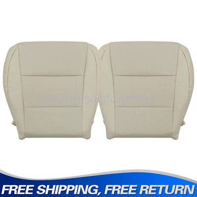 For 2013-2018 LEXUS ES350 & ES300h Front Bottom Leather Seat Cover Light Tan US Foto 1 de 4