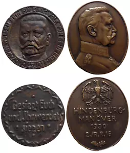 Medaille Hindenburg, Wahlmedaille 1925 + Manöver 1930 - Bild 1 von 14