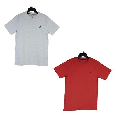 Nautica Youth Boys (sz Medium 10-12) T-Shirt Tee, Red/Grey, 2 Pack - Image 1 of 4