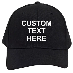Personalized Text Embroidered Kids Size Baseball Cap, Adjustable Hat Custom Text - Picture 1 of 29