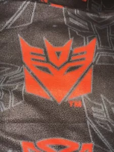 Northwest Transformers Fleecedecke schwarz grau rot ~ 52” x 57” - Bild 1 von 6