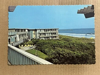 Postcard Atlantic Beach NC North Carolina Atlantis Lodge Resort Hotel Beach - Image 1 of 2