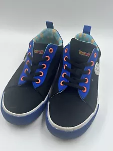 Tenis Ground Up Dragon Ball Z Clásicos de caña baja de lona talla 3 Negros/Azules Juveniles - Imagen 1 de 6