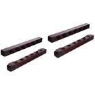  2 Sets of Wood Cue Stand Wall Mount Pole Rack Pool Cue Stand Wooden Cue Display