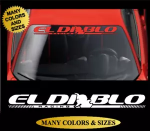 Calcomanía de vinilo parabrisas de carreras Coche El Diablo Demonio Satanás Gráfico - Imagen 1 de 2