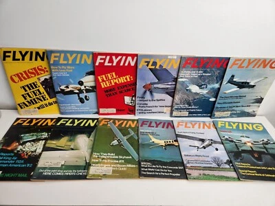 Flying Magazine Vtg 1974 Full Year Bulk Job Lot Aviation Personal Aircraft Pilot Foto 1 de 4