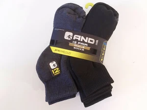 AND1 6-Black 6-Grey Pair ProPlatinum Ankle Socks Arch Compression - Picture 1 of 2
