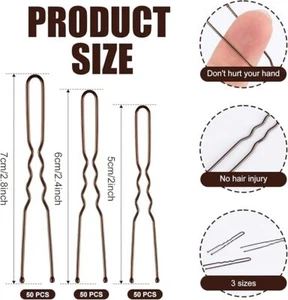 Ball Tipped Hair Pins Grips Bobby Pins - Picture 1 of 16