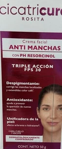CICATRICURE Crema Viso Antimanchas Despigmentante Antiossidante Idratante - Foto 1 di 6