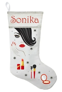 Beauty Christmas Stocking, Personalized Tween Christmas Stocking, Beauty Gift - Picture 1 of 2