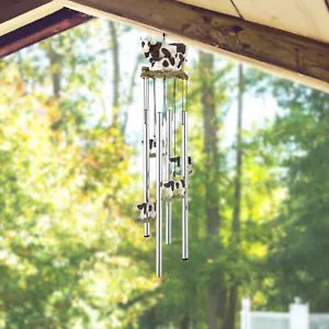 23"Long Round Top Cow Wind Chime Garden Patio Ornament Home Decor Unique Gift - Picture 1 of 1
