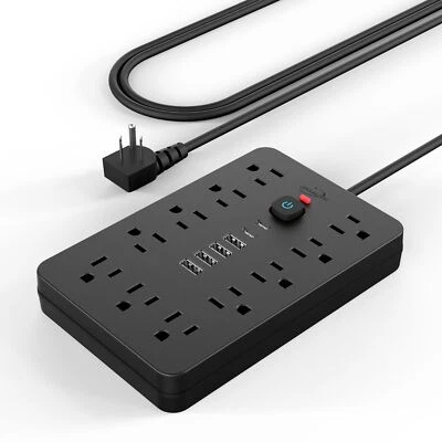 JouleLoom Power Strip Surge Protector with 11 Outlets 4 USB & 2 USB C Ports - Image 1 of 4