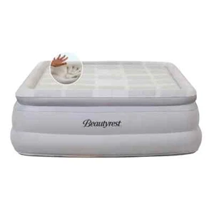 AIR MATTRESS BED BLOW UP INFLATABLE QUEEN SIZE BUILT IN PUMP PORTABLE FOR GUESTS - Picture 1 of 12