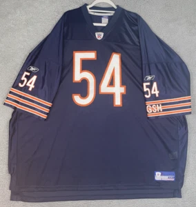 Vintage Reebok Jersey Brian Urlacher #54 Chicago Bears Mens 5XL Blue Y2K NFL - Picture 1 of 9
