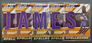 LeBron James 2023-24 Panini Donruss Elite Spellbound Die-Cut Set #36-40 - Zdjęcie 1 z 3
