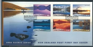 New Zealand SC # 1657-1662 Scenic Reflections FDC . 2000 Scenic Issue . - Picture 1 of 1