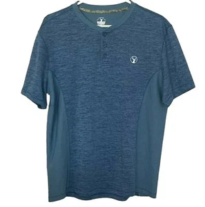 Southern Legends Men's Medium 3 Button T-Shirt Short Sleeve Blue - Picture 1 of 4