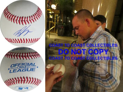 Billy Butler Kansas City Royals A's Yankees signed autographed baseball proof - Image 1 of 2
