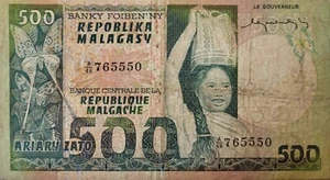 Madagascar - Billet de 500 francs - 1974 - TB+ - Imagen 1 de 1
