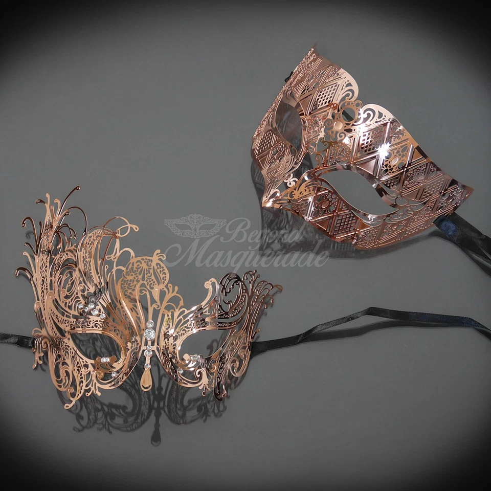 Пары маскарад маска, его и ее комплект, маскарад мяч маска пара  - Изображение 1 из 1