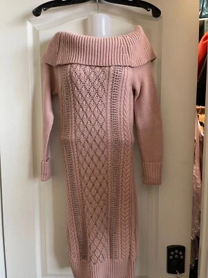 Bebe Vestido Suéter Embellecido Rosa Talla XS Foto 1 de 4