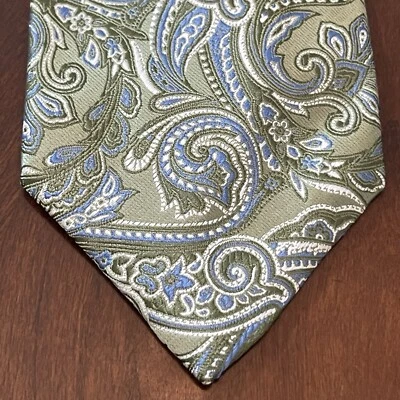 Corbata de cuello Geoffrey Beene verde azul 75 % poliéster 26 % seda para hombre hecha en China” Foto 1 de 4