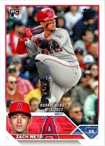 2023 TOPPS ANGELS #US329 ZACH NETO ROOKIE DEBUT - Picture 1 of 2