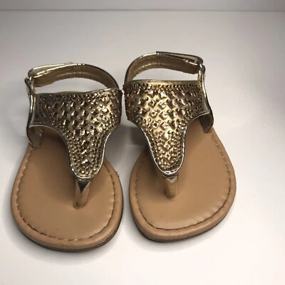 Gold Sandals Infant Size 4 — 第 1/4 张图片