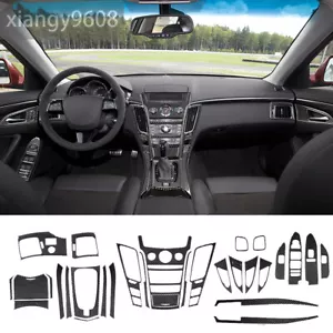 Kit for Cadillac CTS 2008-13Carbon Fiber Interior Full Set Decorative Trim 31Pcs - Bild 1 von 12