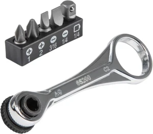 65200 Ratchet Set, 5-Piece Mini Ratchet Set with Phillips, Slotted, and Adapter - Picture 1 of 11