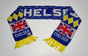Vintage Chelsea FC Union Jack Scarf OSFM Adults Premier League Made In UK - Picture 1 of 7