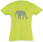 Colored Elephant Kids Girls T Shirt Toon Cartoon Look Techno Raver Rave Rainbow