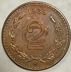 México 1935 2 centavos AU KM 419 (M423) - Imagen 1 de 2