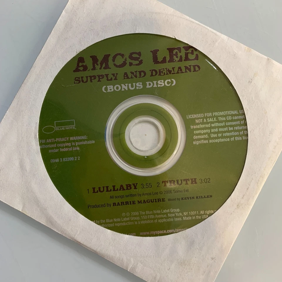 Amos Lee Supply And Demand CD Promo Blue Note - Bild 1 von 1