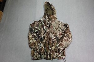 Cabela's Jacket Mens Medium Camo Dry-Plus Fleece Lined Hooded Hunting Coat Soft