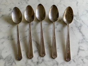 Oneida Community Made Silver Plate 5 spoon Tudor Plate Mary Stuart Stewart - Picture 1 of 7