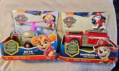 PAW Patrol Marshall Fire Engine & Skye Helicopter Set Of 2 New In Package  - Image 1 of 4