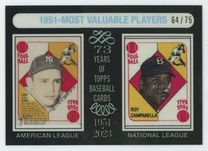 2024 Topps Heritage Chrome Black Refractor 1951 MVP Berra Campanella New York - Picture 1 of 2