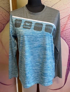 erima Trikot, Sportshirt Damen, Langarm Gr. 38/40 M Blau/ Grau Neu - Bild 1 von 4
