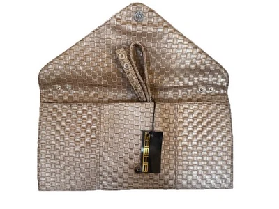 Sasha New York Bronze Envelope Bag Purse Clutch Crossbody New With Tags 7x15” - Image 1 of 4