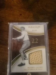 2016 Immaculate Collection Collegiate Bobby Layne Patch Jersey Karte 15/25 - Bild 1 von 2