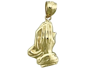 Dije de manos de oración de oro 14K de 16 mm - Imagen 1 de 6