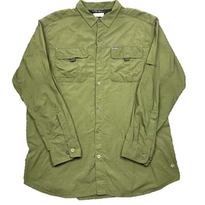 Columbia Omni Shade Button Down Wanderhemd Herren XL Grün Langarm Oberteil - Bild 1 von 10