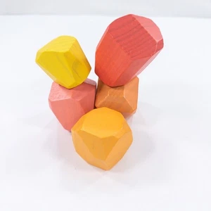 Lovevery Piedras Equilibradoras de Madera Juego de Apilamiento Coloridos Bloques de Roca Juguete para Niños - Imagen 1 de 3